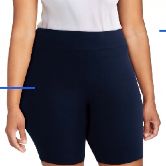 TERRA & SKY Biker Shorts Size 4X 28W-30W Polyester Spandex Navy Blue Womens NWOT - Picture 3 of 6